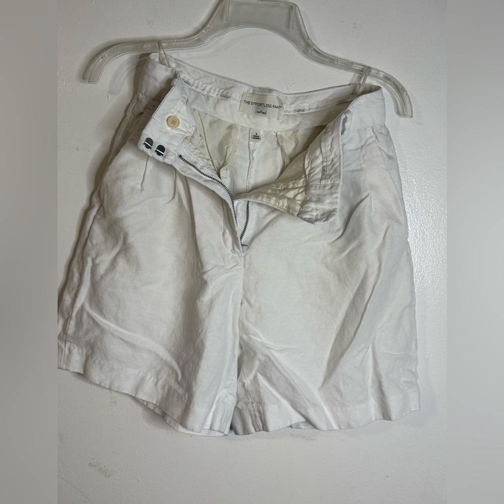 Aritzia Wilfred Linen Effortless Pant, White Size 6 - Picture 7 of 14